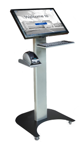 22 inch Patient Sign-In with Keyboard, Printer on Casters